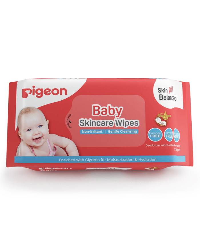 Pigeon Baby Skincare Wipes with Lid - 72 Pieces