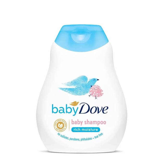 Baby Dove Rich Moisture Baby Shampoo 400 ml, Mild No Tears Shampoo - Hypoallergenic, No Sulphates, No Parabens