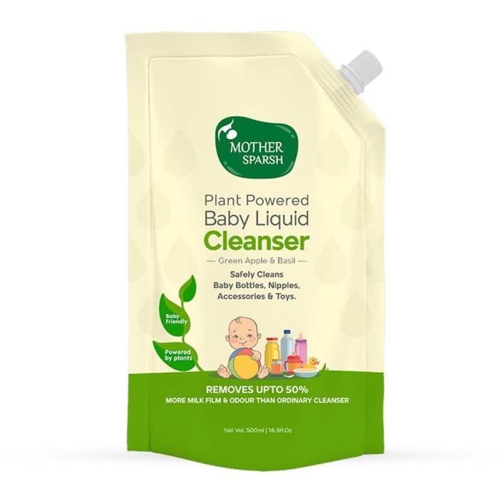 Mother Sparsh Natural Baby Liquid Cleanser (Powered by Plants) Cleanser for Baby Bottles, Nipples, Accessories and Toys,