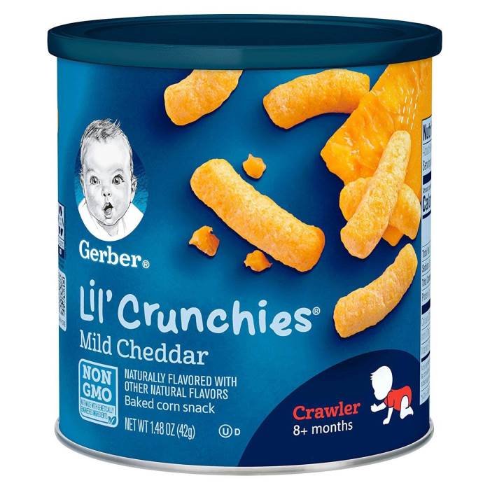 Gerber Baby Food Lil’ Crunchies, Mild Cheddar – Crawler