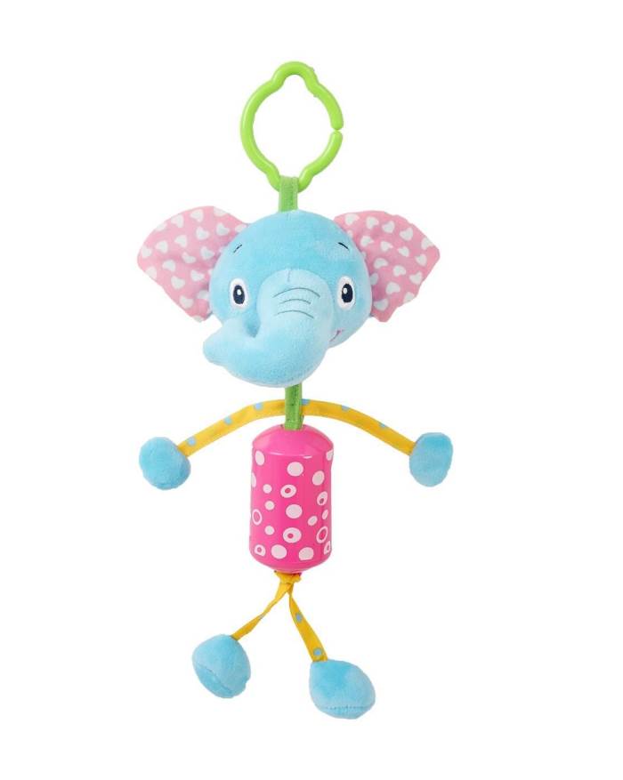 Smile Baby Elephant Blue Hanging Musical Toy / Wind Chime Soft Rattle Blue