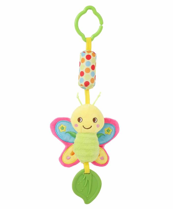 Smile Baby Butterfly Hanging Musical Toy with Teether - Pink