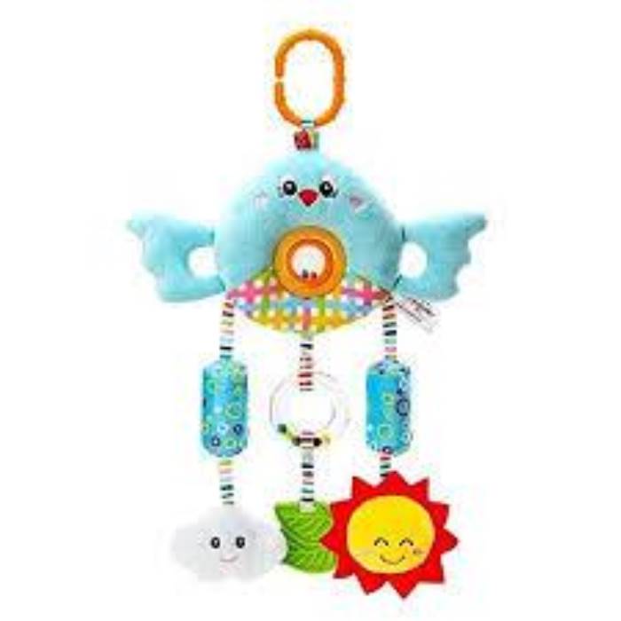 SMILE BABY Crib Hanging Plush Soft Rattle Toys (BLUE BIRD)