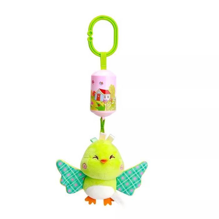 Smile Baby Bird Green Hanging Musical Toy / Wind Chime Soft Rattle