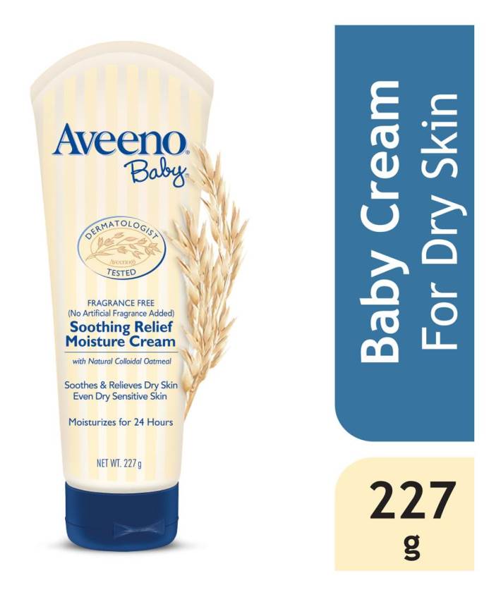 Aveeno Baby Soothing Relief Moisture Cream, Fragrance Free 8 fl oz (227 g)