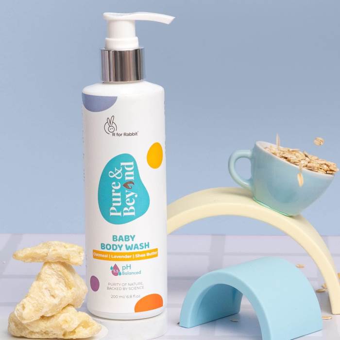 R for Rabbit Pure & Beyond Baby Body Wash,Mild & Gentle with No Tears or Soap Free, Ph 5.5 Skin Friendly, With Natural o