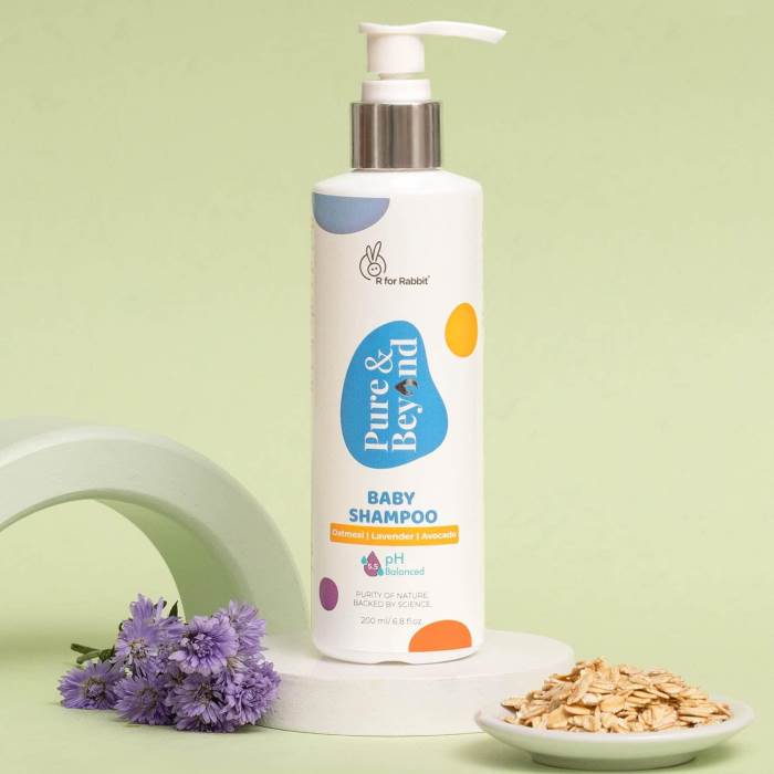 R for Rabbit Baby Shampoo Pure & Beyond for Kids, No Tears, Ph 5.5 Mild & Gentle, With Natural oatmeal & Avacado