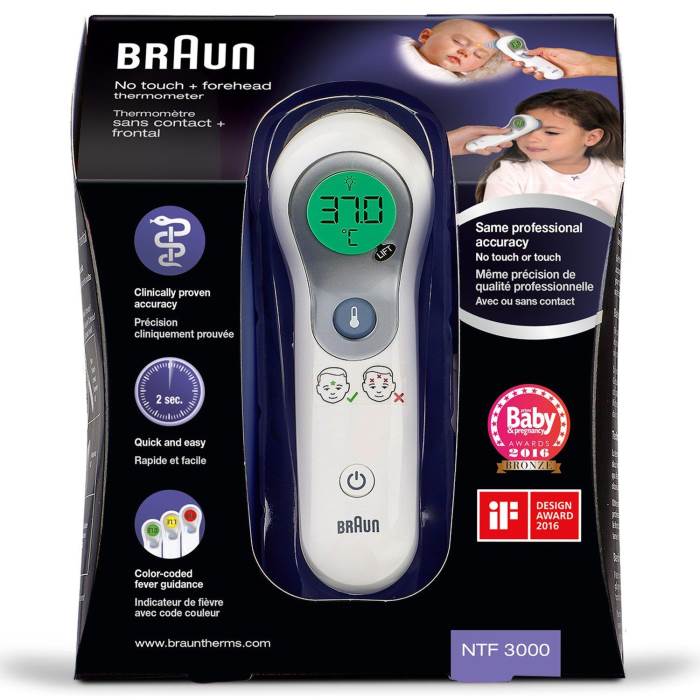 BRAUN NO TOUCH THERMOMETER NFT3000