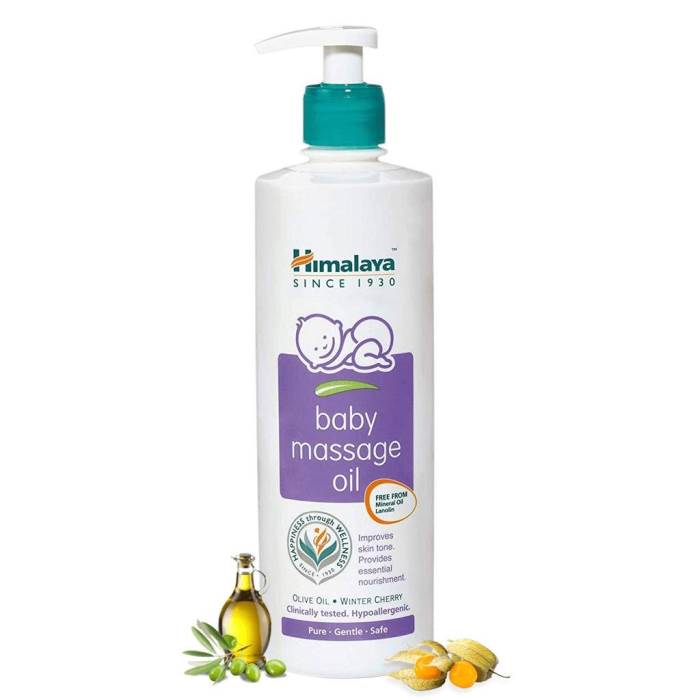 Himalaya Baby Massage Oil - Daily body massage with herbs-based oil helps nourish baby