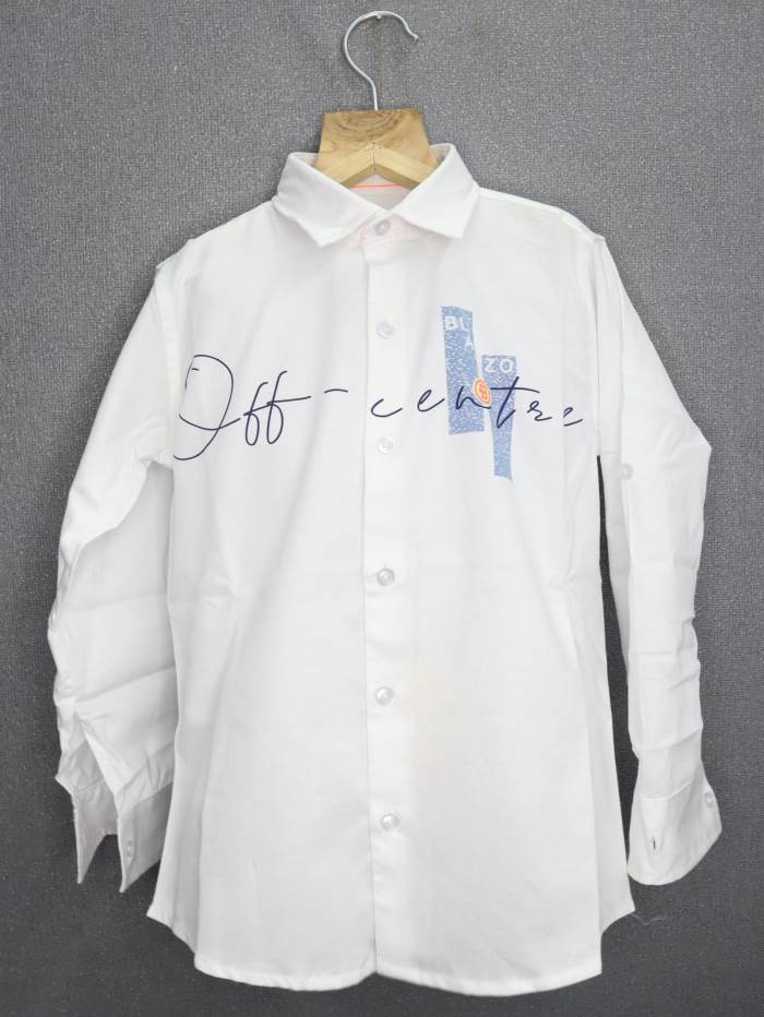 Blazo Boys White Full Sleeves Casual Shirts (53565)