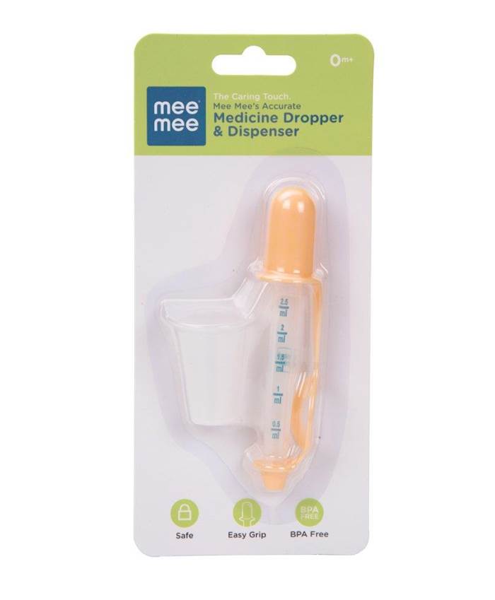 Mee Mee 2 in 1 Accurate Medicine Dropper Cum Dispenser - Orange