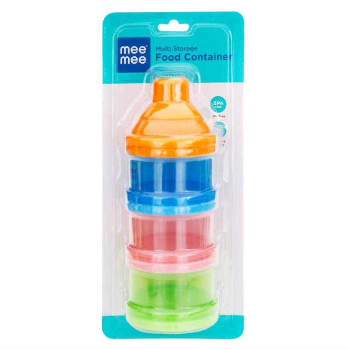 Mee Mee Multi Storage Food Container (Multicolor) (Compact & Light Weight)