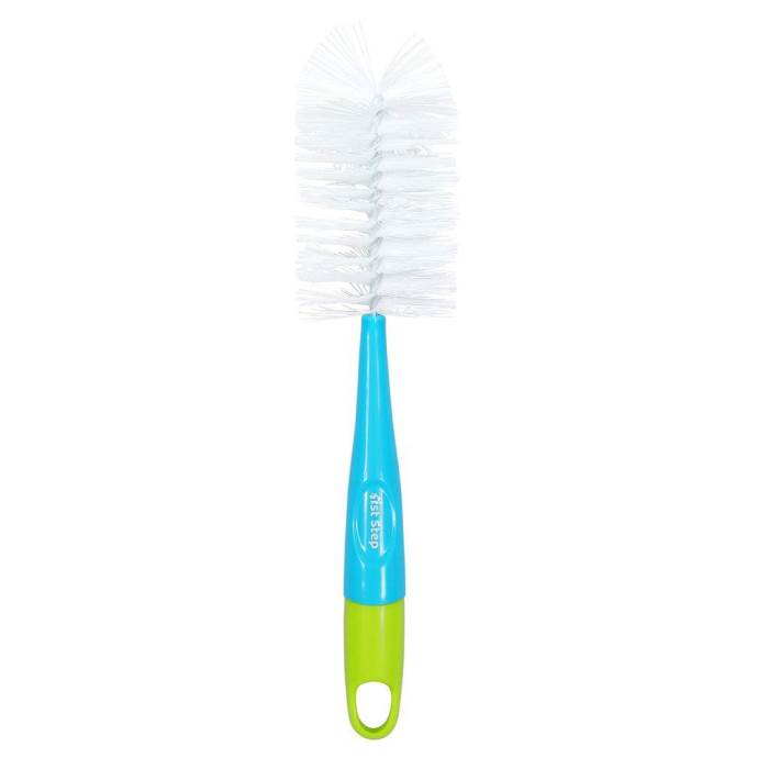 1st Step Bottle and Nipple Cleaning Brush with Nylon bristles for Easy Cleaning (Blue)