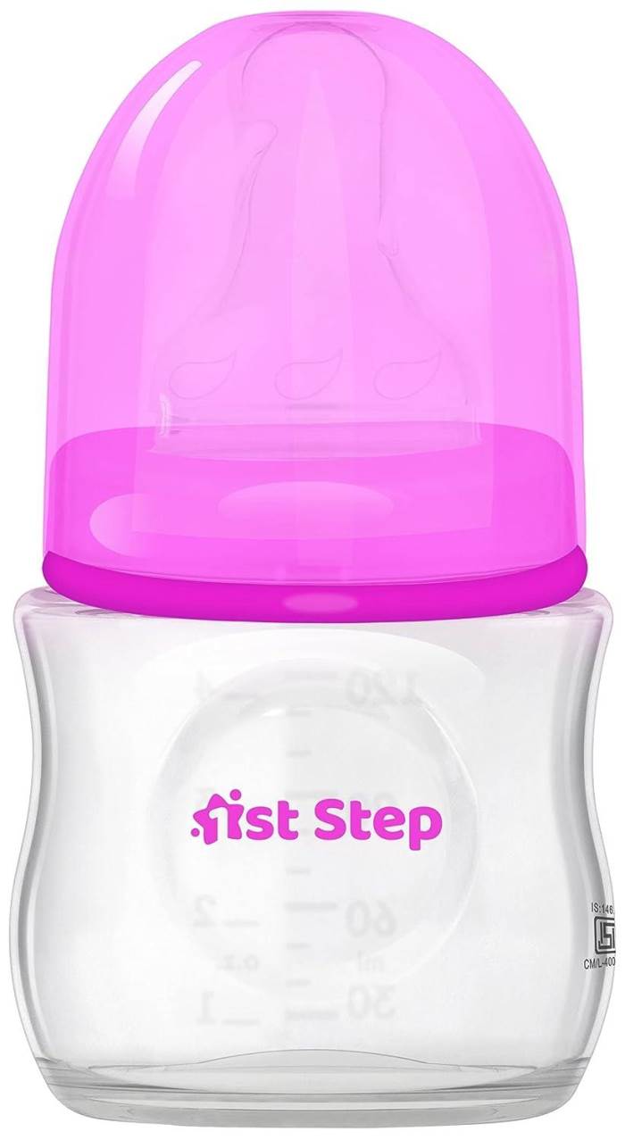 1st Step 2 oz/60 ml BPA Free Feeding Bottle- (Pink, 2 oz./60 ml.)