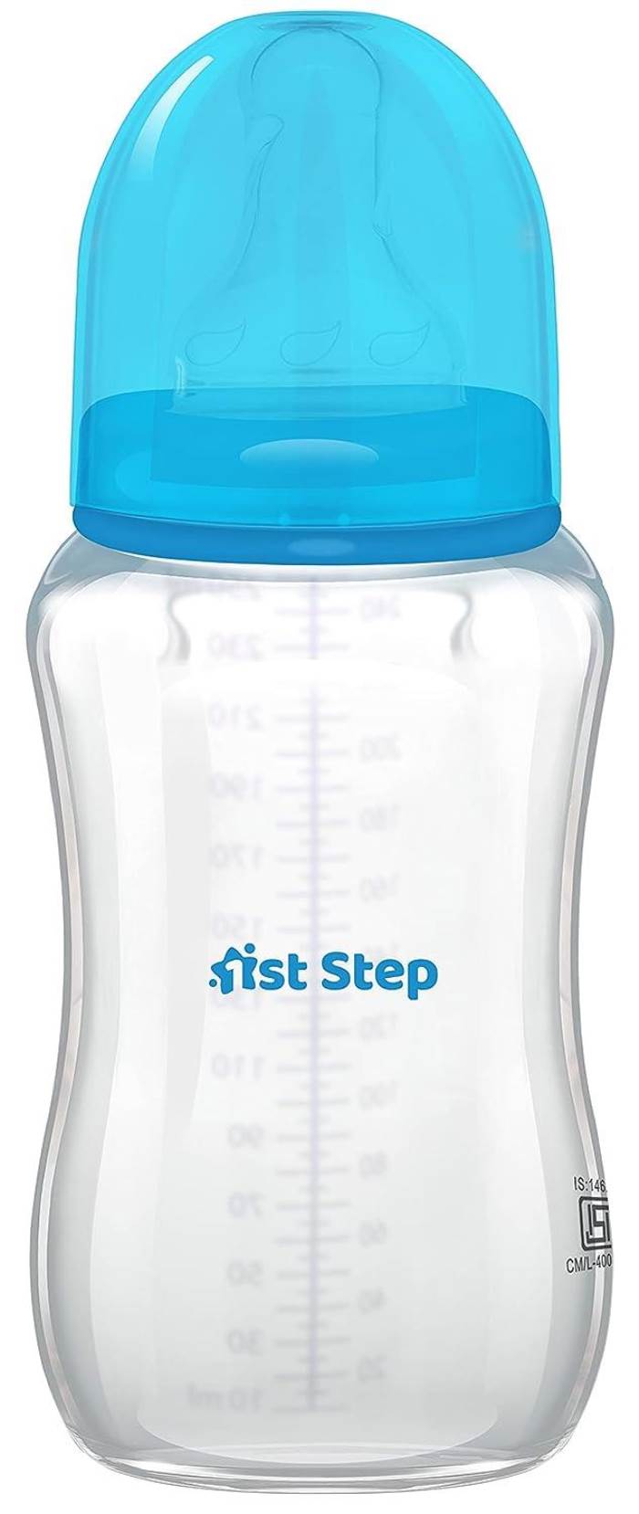 1st Step 4 oz./125 ml. BPA Free Feeding Bottle- (Blue, 4 oz./125 ml.)