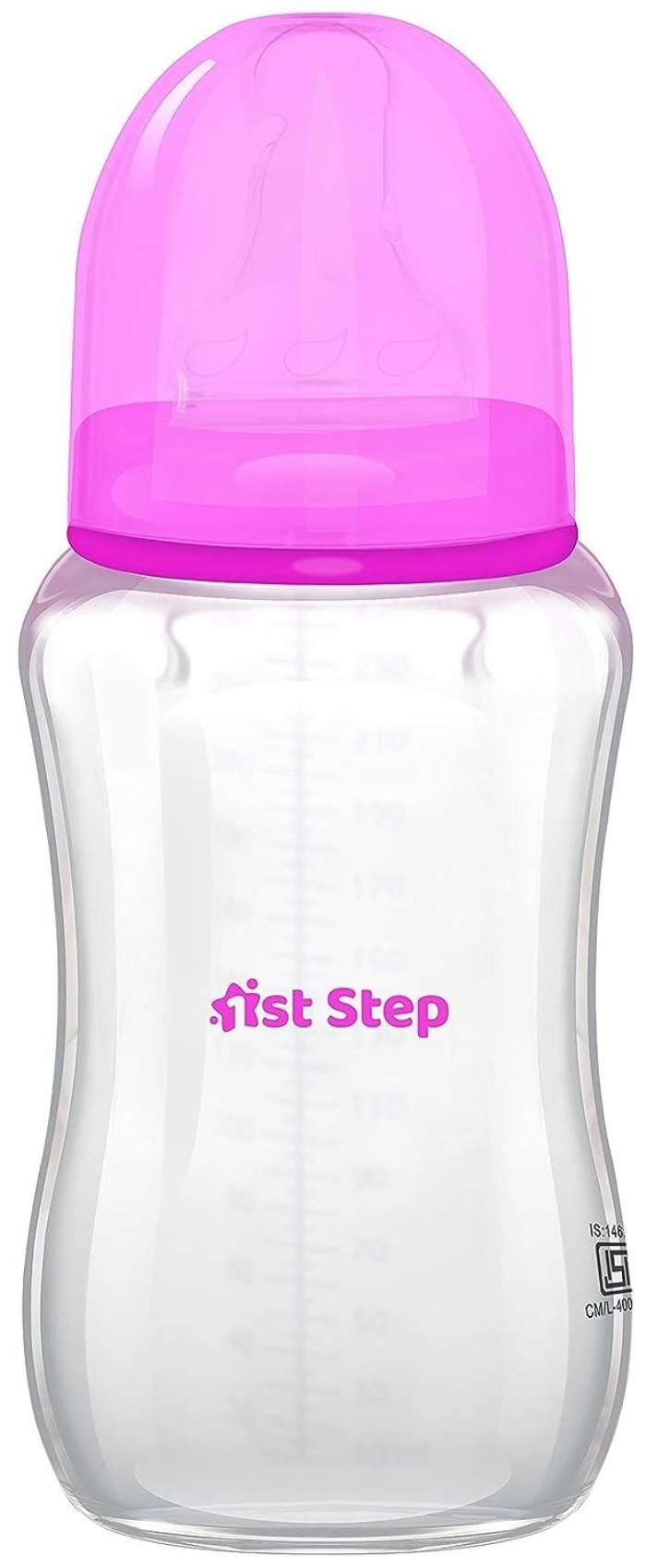 1st Step 4 oz./125 ml. BPA Free Feeding Bottle- (Pink, 4 oz./125 ml.)
