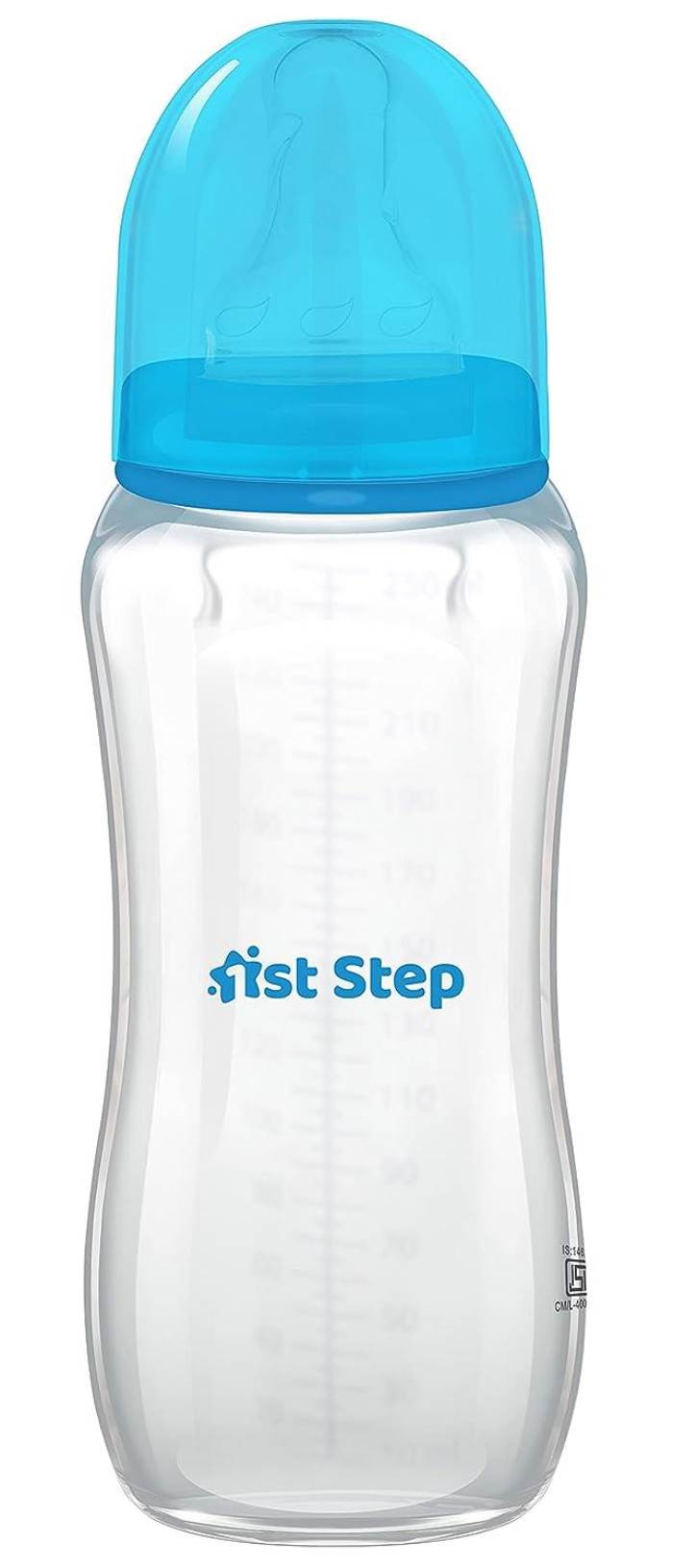 1st Step 8 oz./250 ml BPA Free Feeding Bottle- (Blue, 8 oz./250 ml.)