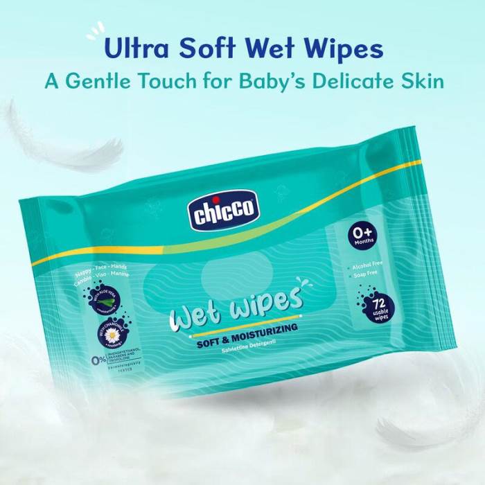 Chicco Ultra Soft Wipes- Extra Gentle: Chicco Multipurpose Wet Wipes Paraben Free,