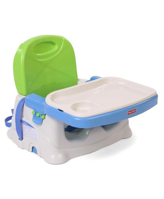 Fisher Price Healthy Care Deluxe Booster Seat - Green & Blue