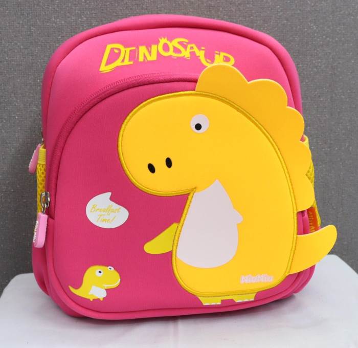Kids School Bag Soft Plush Backpacks MY CUTE DINO Unisex (168-11/RANI)