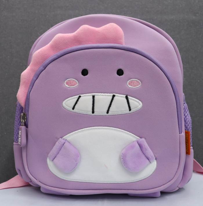 Kids School Bag Soft Plush Backpacks MY DEAR DINO Unisex (168-17/PURPLE)