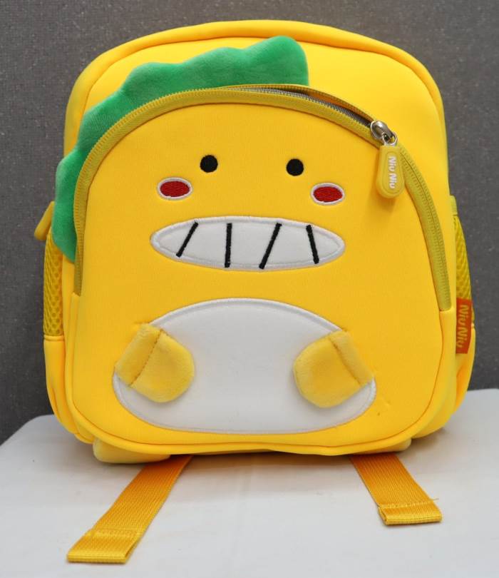 Kids School Bag Soft Plush Backpacks MY DEAR DINO Unisex (168-17/YELLOW)