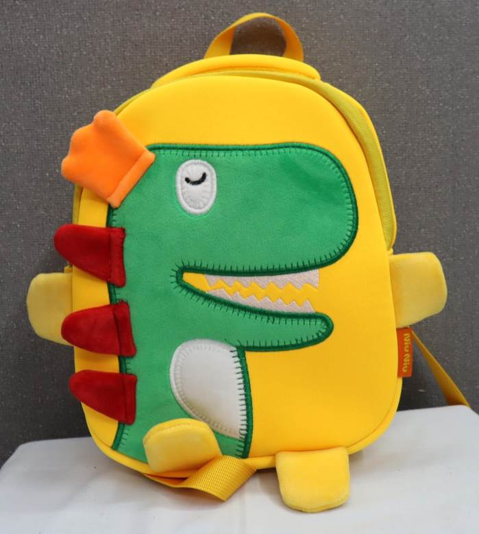 Kids School Bag Soft Plush Backpacks MY FRIEND DINOSEAR Unisex (168-1/YELLOW)