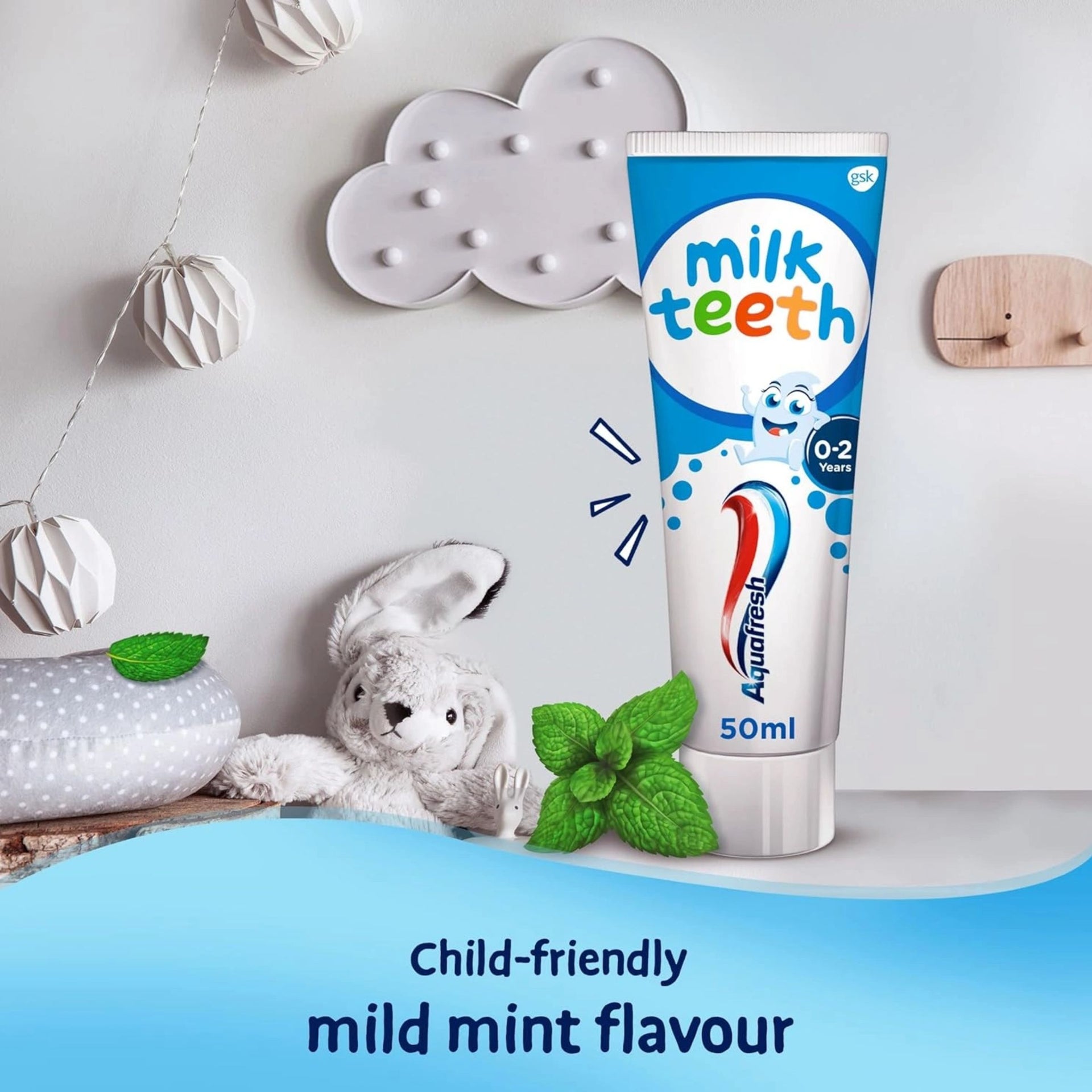 Aquafresh Milk Teeth Toothpaste for Babies (0–2 Years) | Mild Mint Flavour