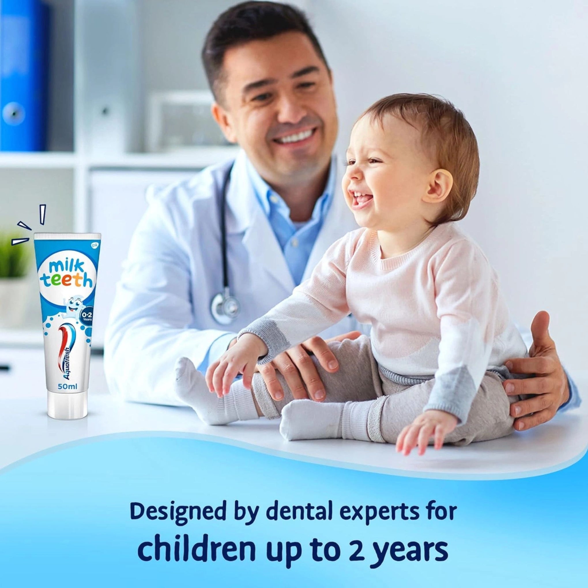 Aquafresh Milk Teeth Toothpaste for Babies (0–2 Years) | Mild Mint Flavour