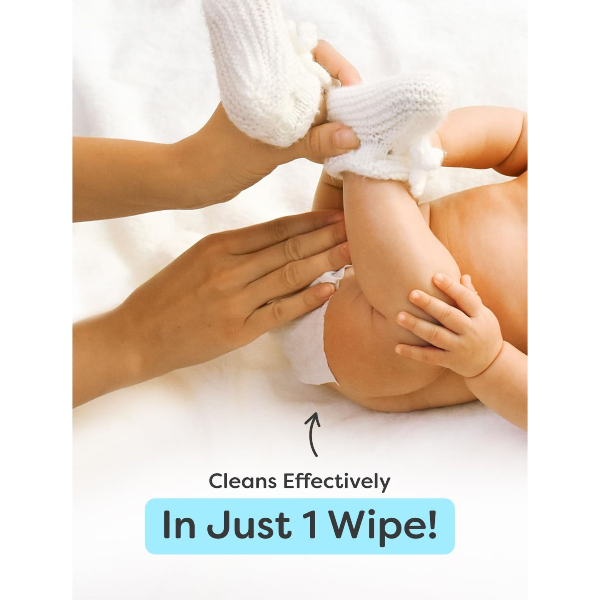 SuperBottoms pH 5.5 Pure Water Baby Wipes – 144 Pieces (Pack of 2), 99% Water, 3x Thicker