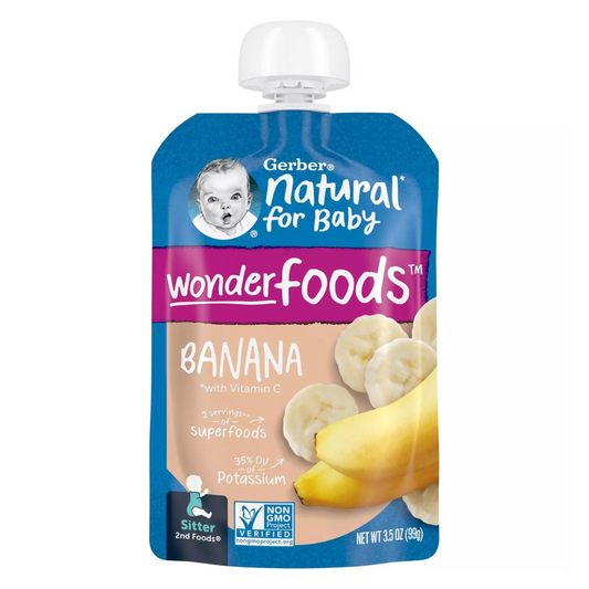 Natural for Baby, Wonder Foods, 2nd Foods, Banana, 3.5 oz (99 g)