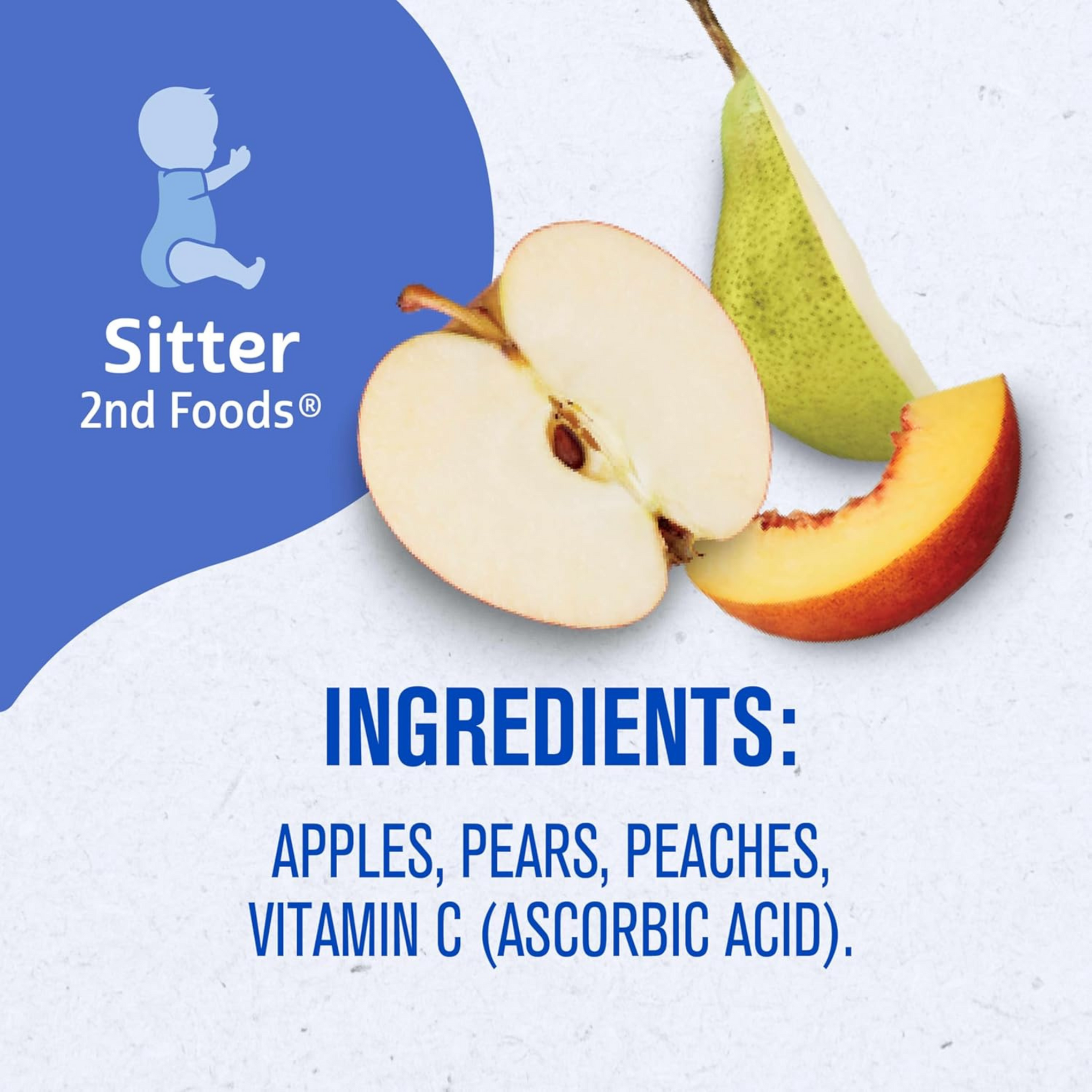 Gerber Toddler Baby Food Pouch Non-GMO Apple Pear Peach - 3.5 oz