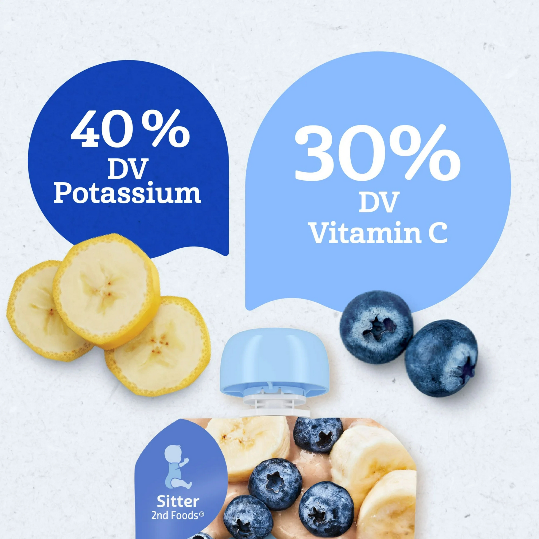 Gerber Toddler Baby Food Pouch - Banana Blueberry - 3.5oz