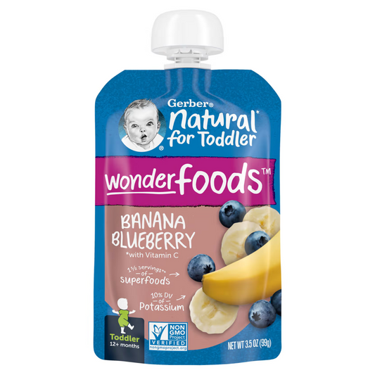 Gerber Toddler Baby Food Pouch - Banana Blueberry - 3.5oz