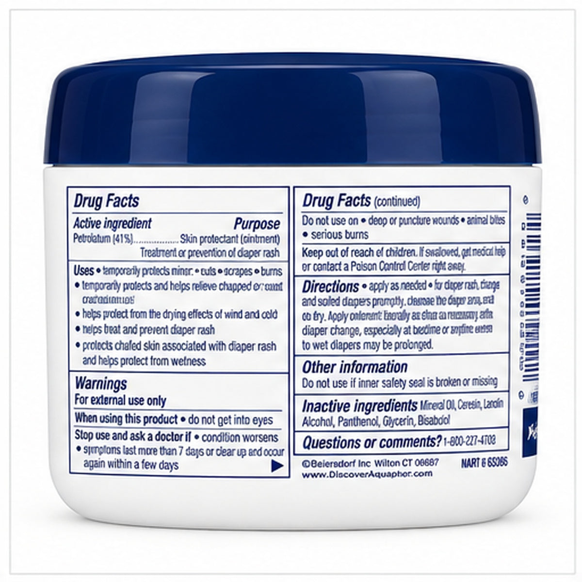 Aquaphor Baby Advanced Therapy Healing Ointment Skin Protectant 14 Ounce Jar 