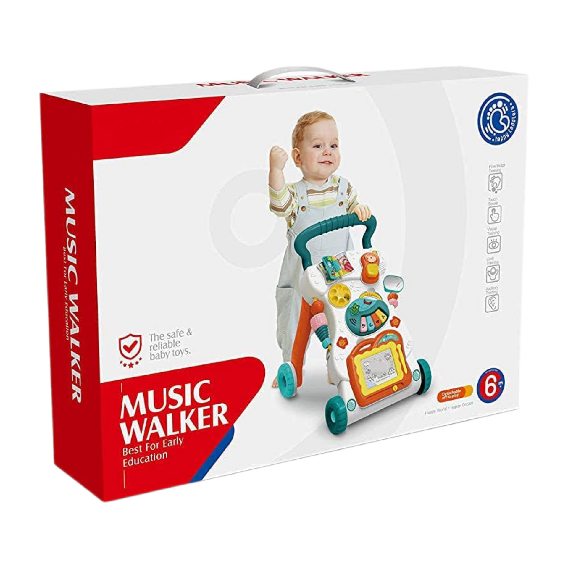 Smile Baby Baby Walker, Multifunction Trolley Walker Kid Early Learning Education Music Science Toy for ToddlerKids Toys Walk Along The Music Walker, Baby Walker Activities, Music and Sound Kids.
