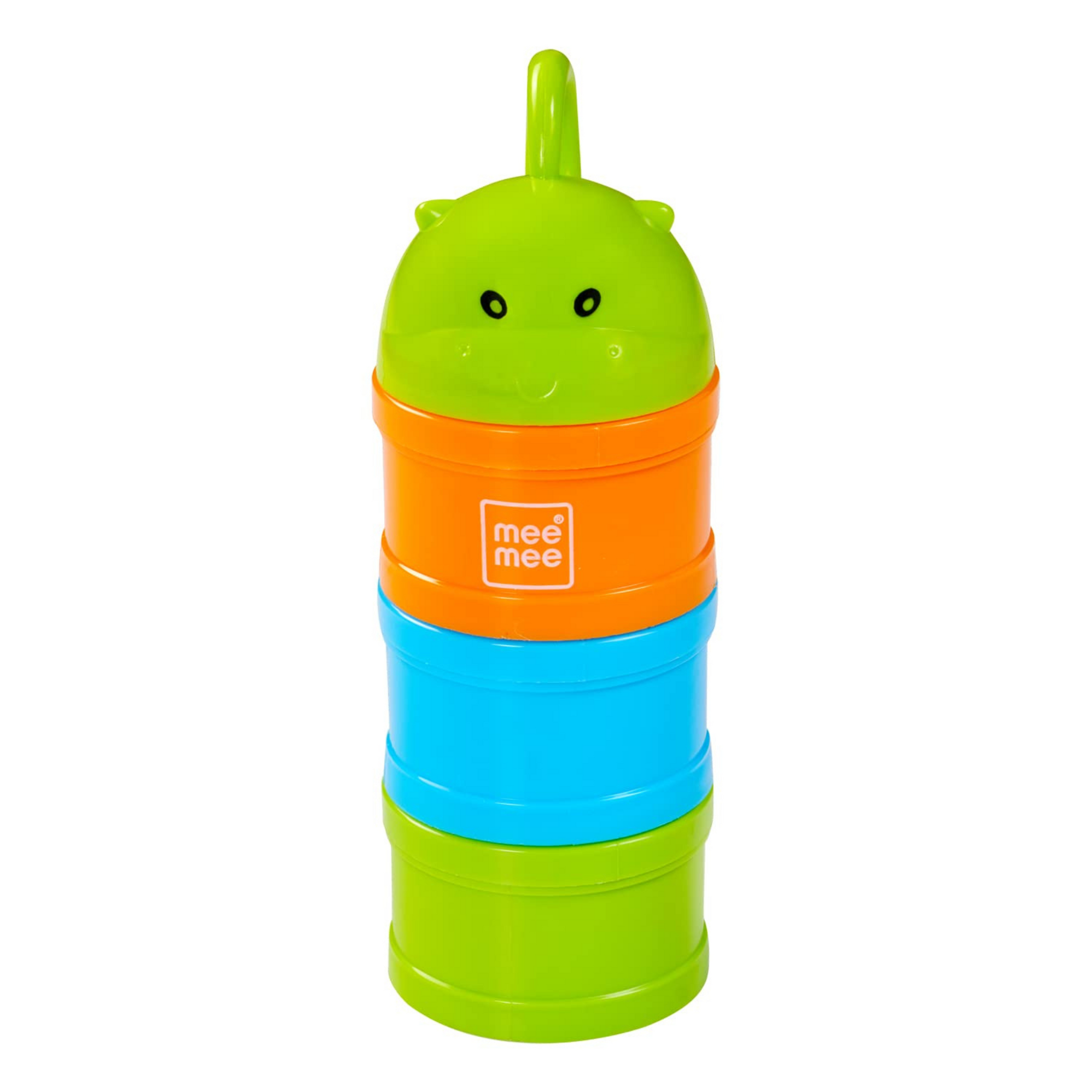 Mee Mee Multi Storage Milk Powder & Food Container | Microwavable Baby Food Box | Travel Friendly | 3 Layer Plastic Food & Milk Powder Container Individual Compartments Multifunctional (Multicolor)