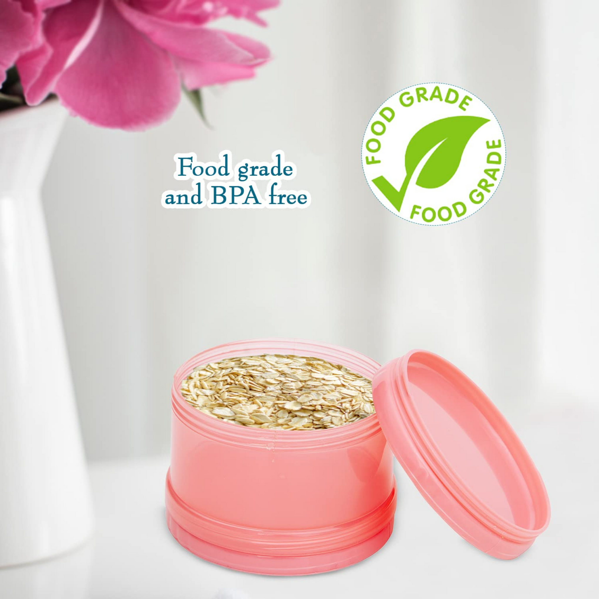 Mee Mee Multi Storage Milk Powder & Food Container | Travel Friendly Baby Food Box | Compact & Light Weight | Baby Food Milk Powder Storage (Multicolor)