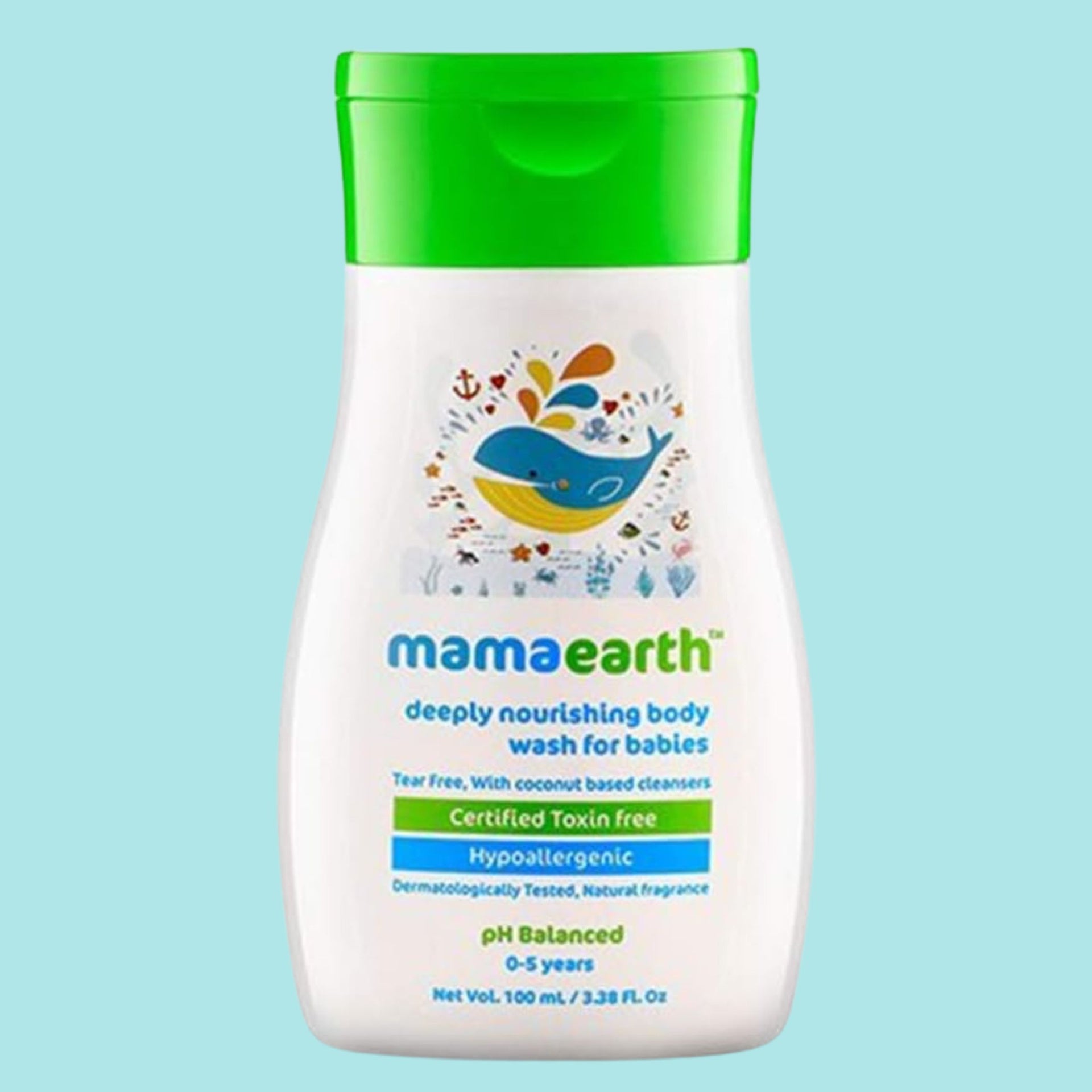 Mamaearth Deeply Nourishing Body Wash For Babies | Infused with Coconut Oil, Orange Essential Oil & Aloe Vera Extract | Deeply Nourishing, Tear-Free Cleanser