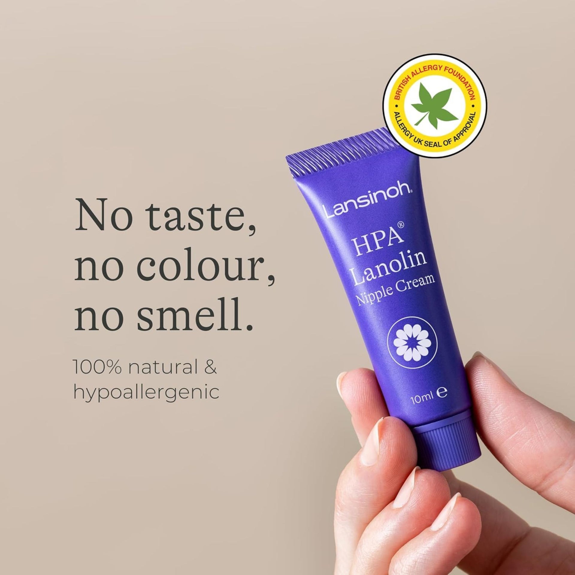Lansinoh HPA Lanolin Nipple Cream | 100% Natural Breastfeeding Nipple Care | Soothes & Protects Sore, Cracked Nipples | 10ml