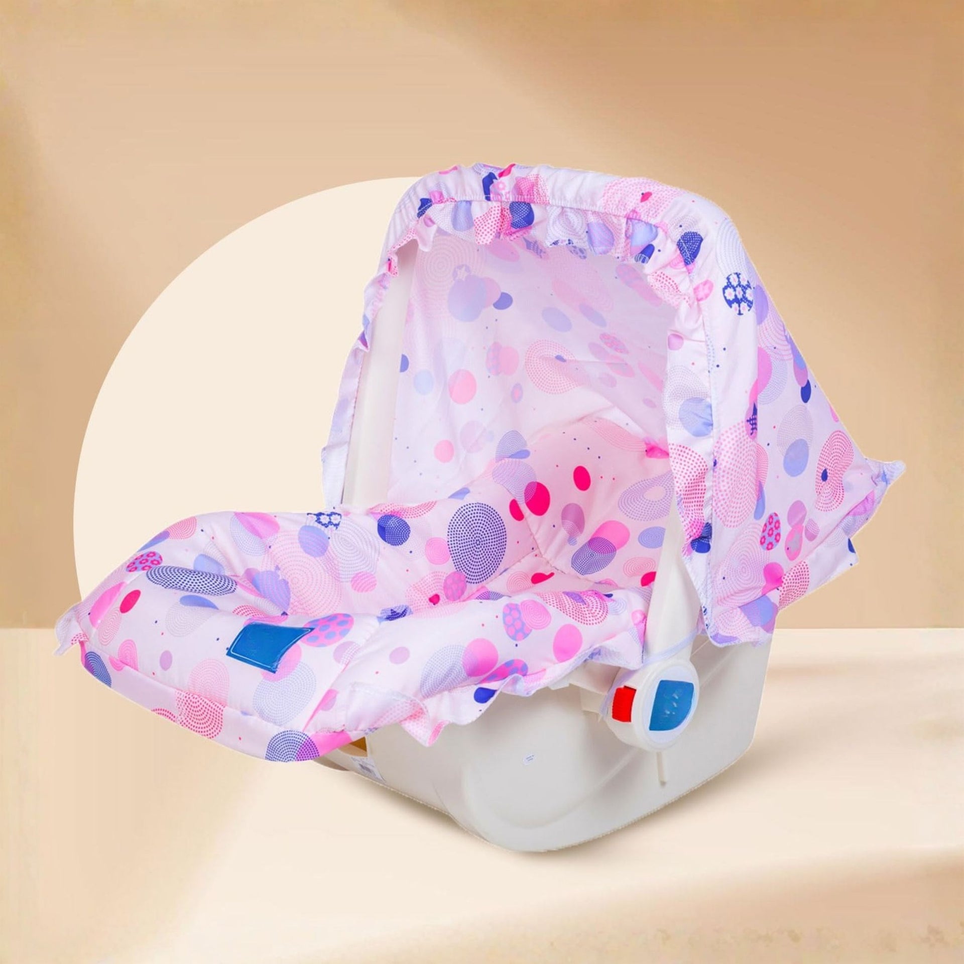 Mee Mee Cozy Carry & Rocking Chair 5 in 1 Multi-Purpose Kids Rocker with Adjustable Handle | Carry Cot with 3 Point Safety Harness 0 to 1.5 Years, Capacity Upto 13 KG | (Pink)