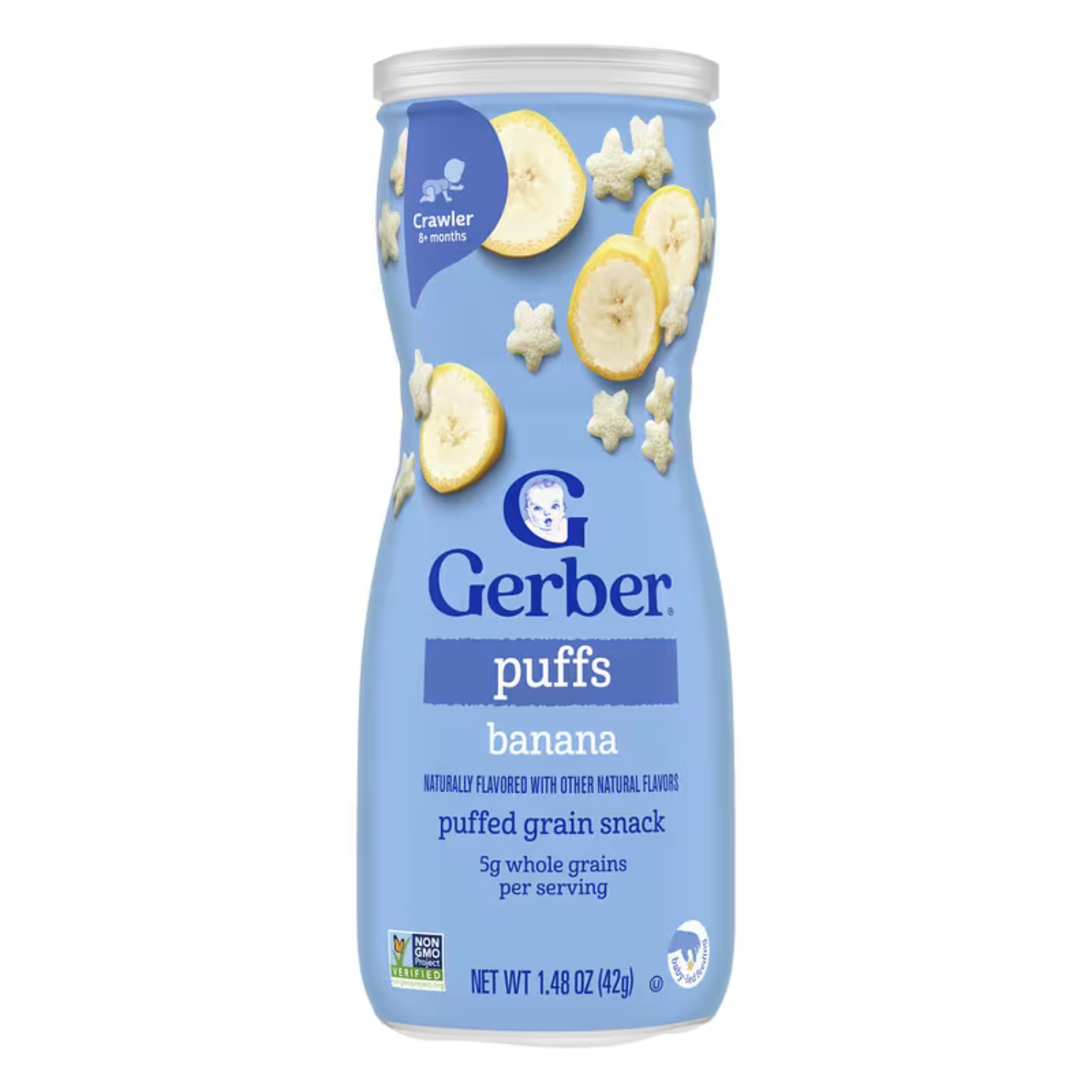 Gerber, Snacks for Baby, Grain & Grow, Puffs, Puffed Grain Snack, 8+ Months, Banana, 1.48 oz (42 g)