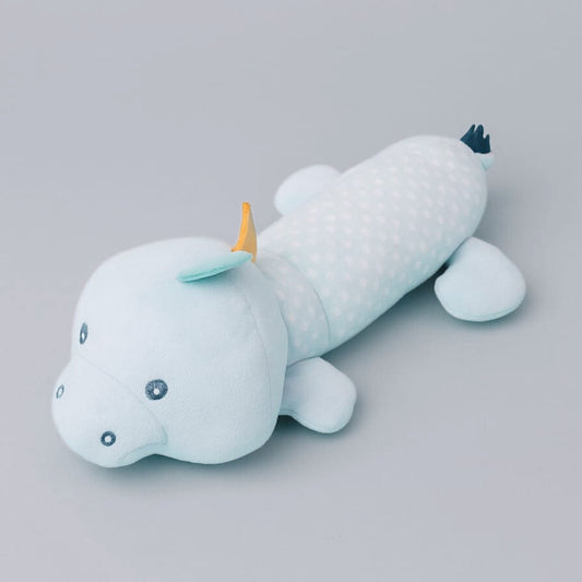 Smile Baby Soft Plush Hippo Toy – Adorable Light Blue Cuddly Animal for Babies | Safe & Washable Soft Toy