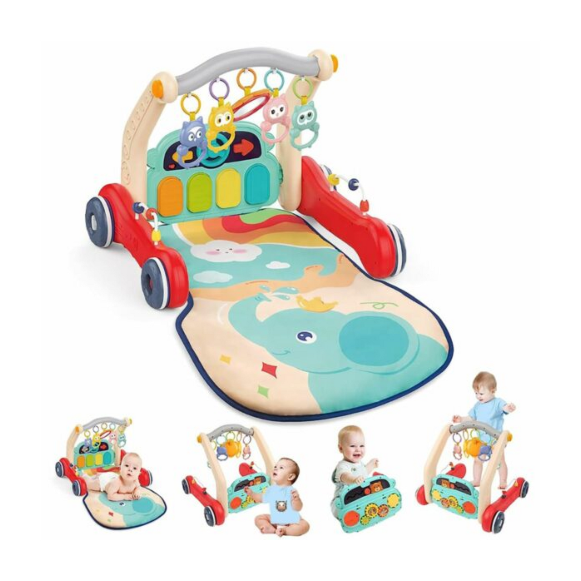 Smile Baby 2-in-1 Musical Baby Play Gym with Convertible Walker: Fun and Learning Combined