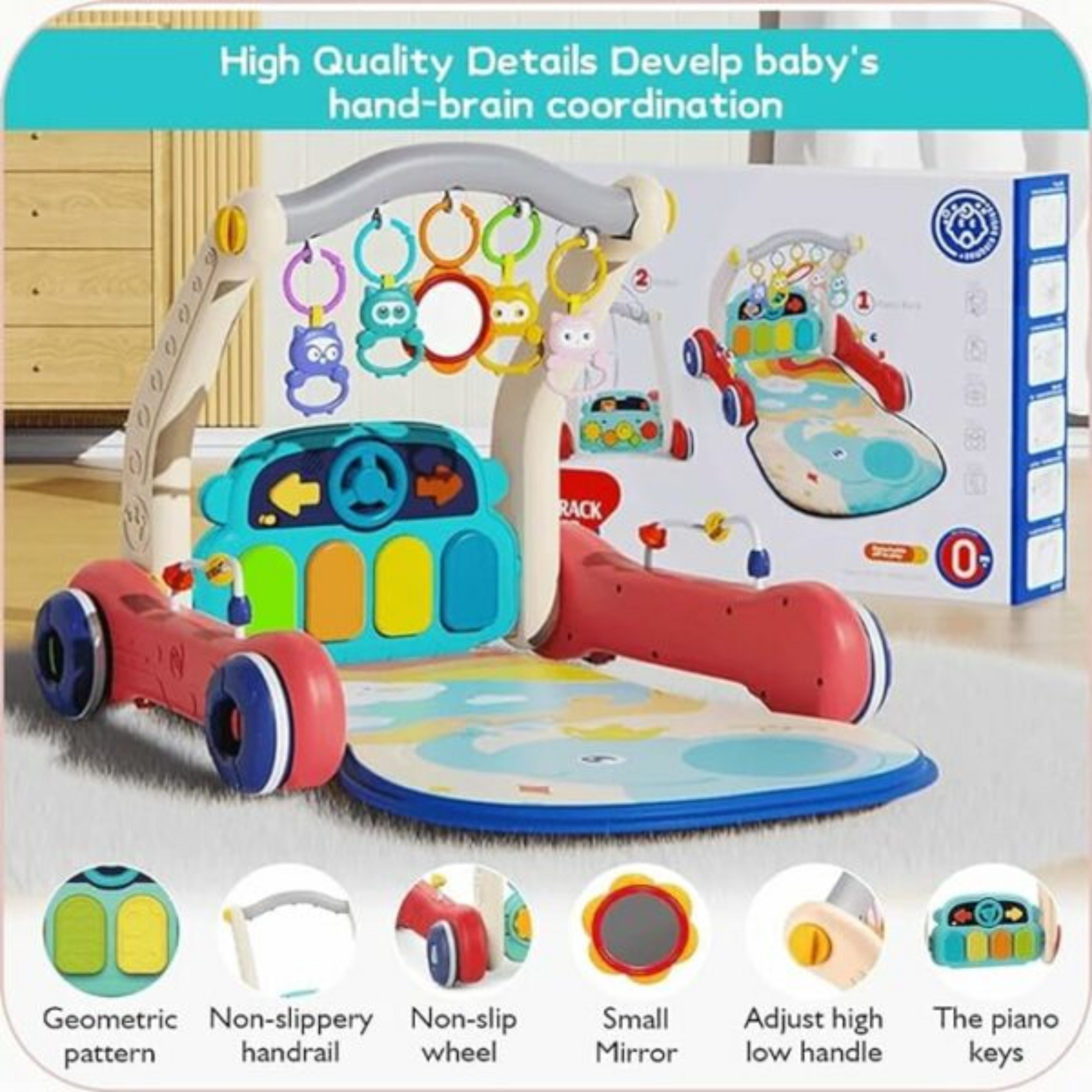 Smile Baby 2-in-1 Musical Baby Play Gym with Convertible Walker: Fun and Learning Combined