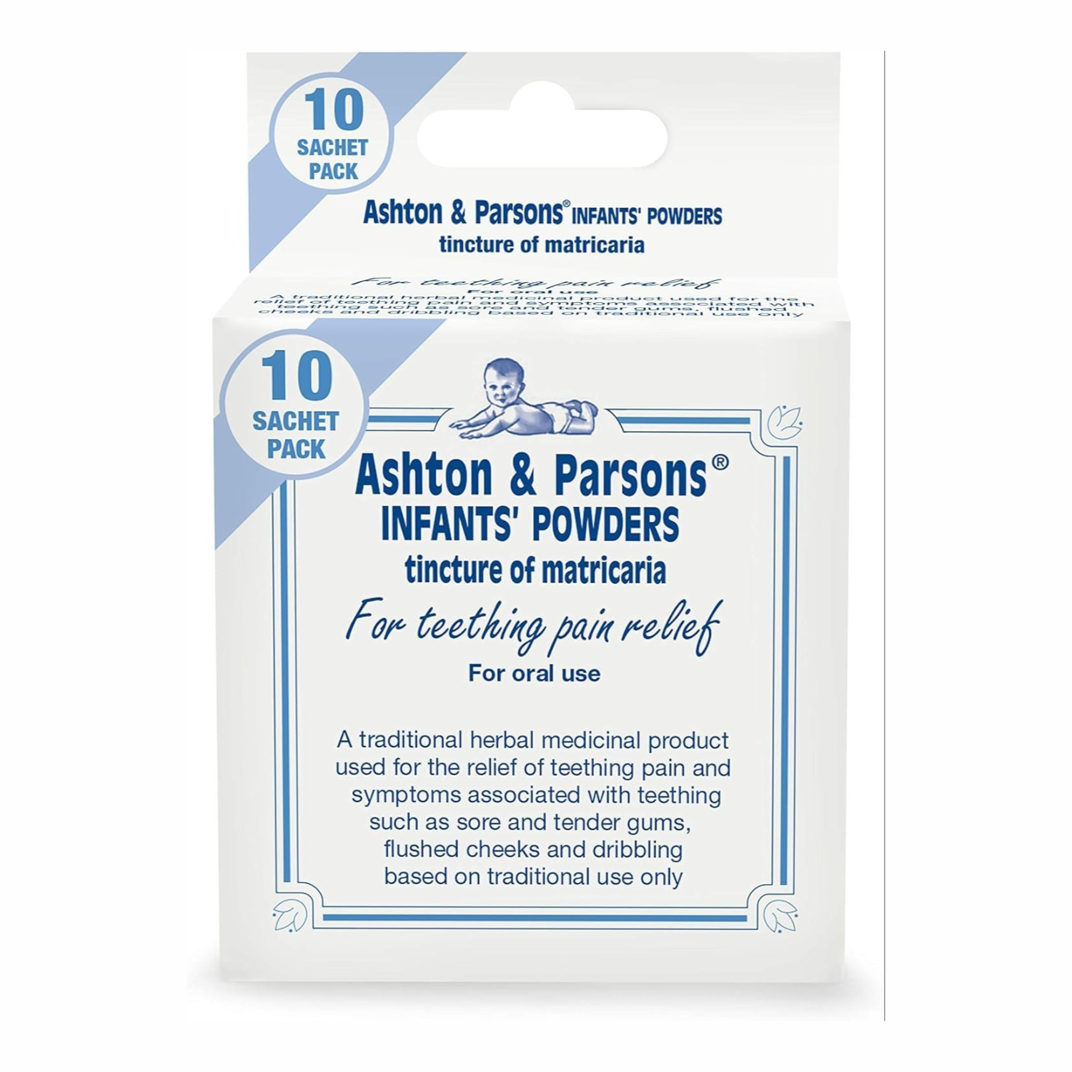 Ashton & Parsons Infant Teething Powder – 10 Sachets | Teething Pain Relief for Babies