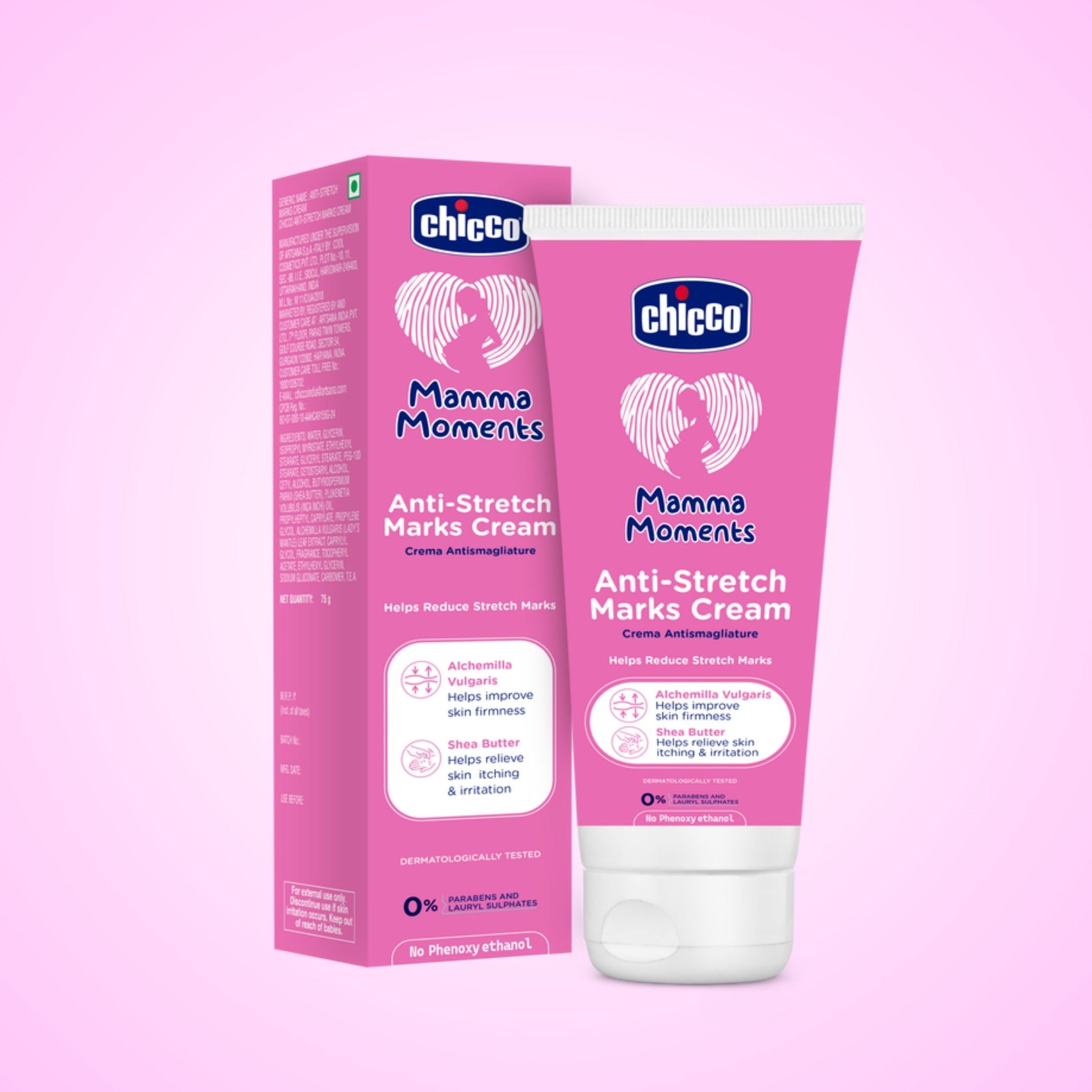 Chicco stretch mark cream - 75GM | Best Anti-Stretch Marks Cream for Pregnancy – No Harmful Chemicals