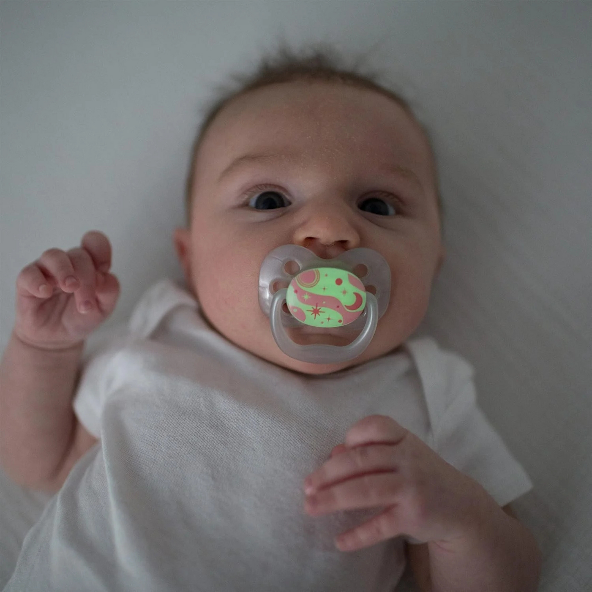 Dr. Brown’s Advantage Pacifier – Stage 1, Glow in the Dark, 2-Pack, Blue, 0-6 m