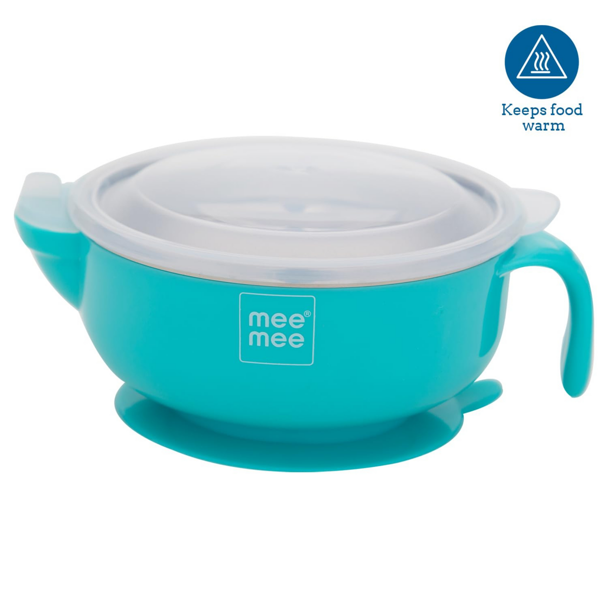 Mee Mee Air Tight Baby Feeding Bowl | BPA Free | Stay Warm Bowl | Food Remains Warm | Multi-Functional Snack/Fruit | Suction Non-Spill Bowl (Blue)