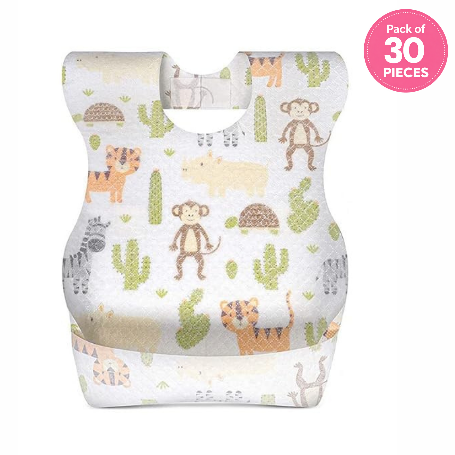 Smile Baby Disposable Baby Soft Travel Bibs – Waterproof, Leak-Proof, Pack of 30 Pieces